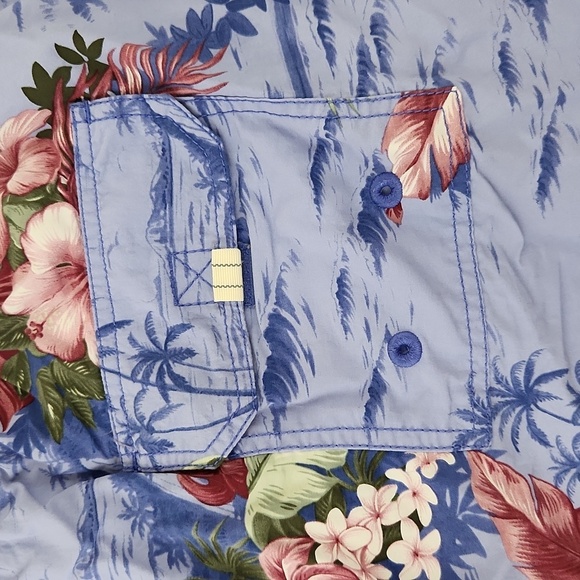 Tommy Bahama men's Blue floral XXL swim trunks - Picture 3 of 9